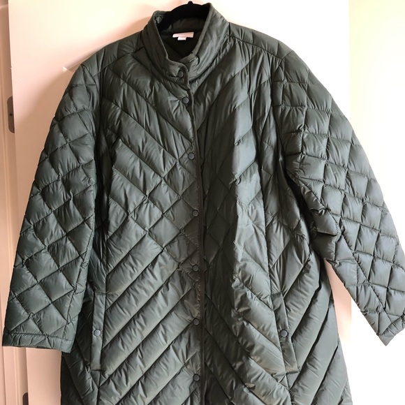 J. Jill Jackets \u0026 Coats | J Jill Down Puffer Coat | Color: Green | Size: 2x | Kcgoodfinds's Closet